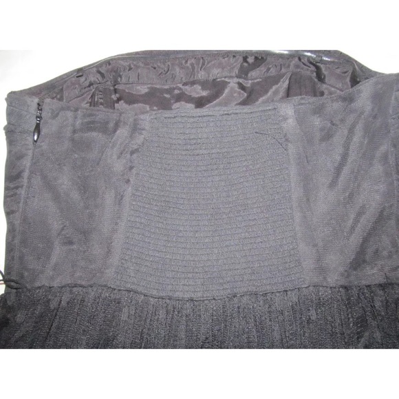 ANTHRO chiffon polka dot boned strapless dress 8 - Picture 5 of 7